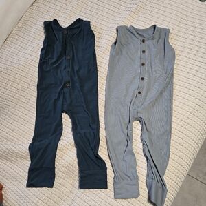 Stylish Boy's Jumpsuit Set - Gray and Blue